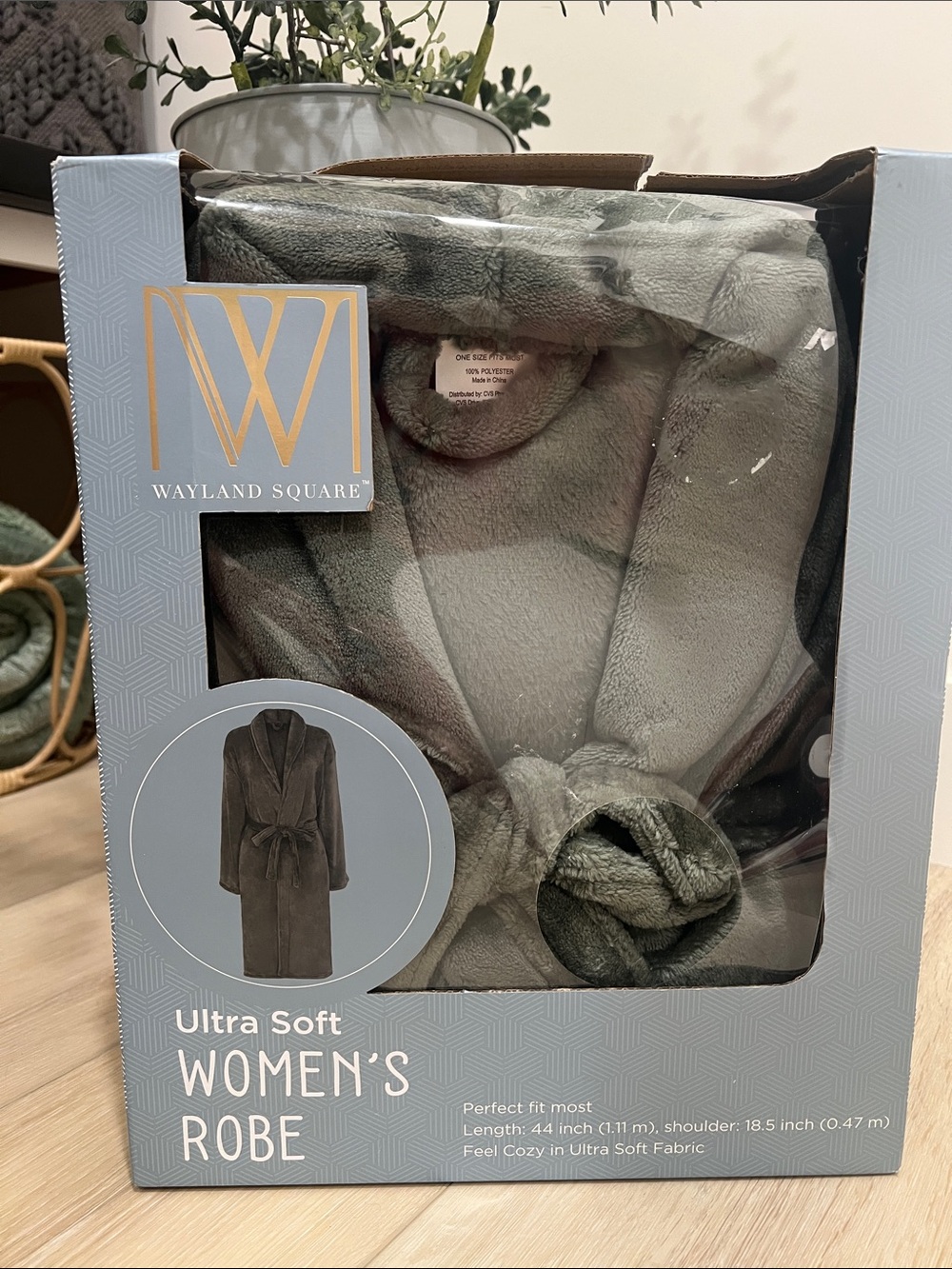 Wayland Square Women's Ultra Soft Robe - Sage Green